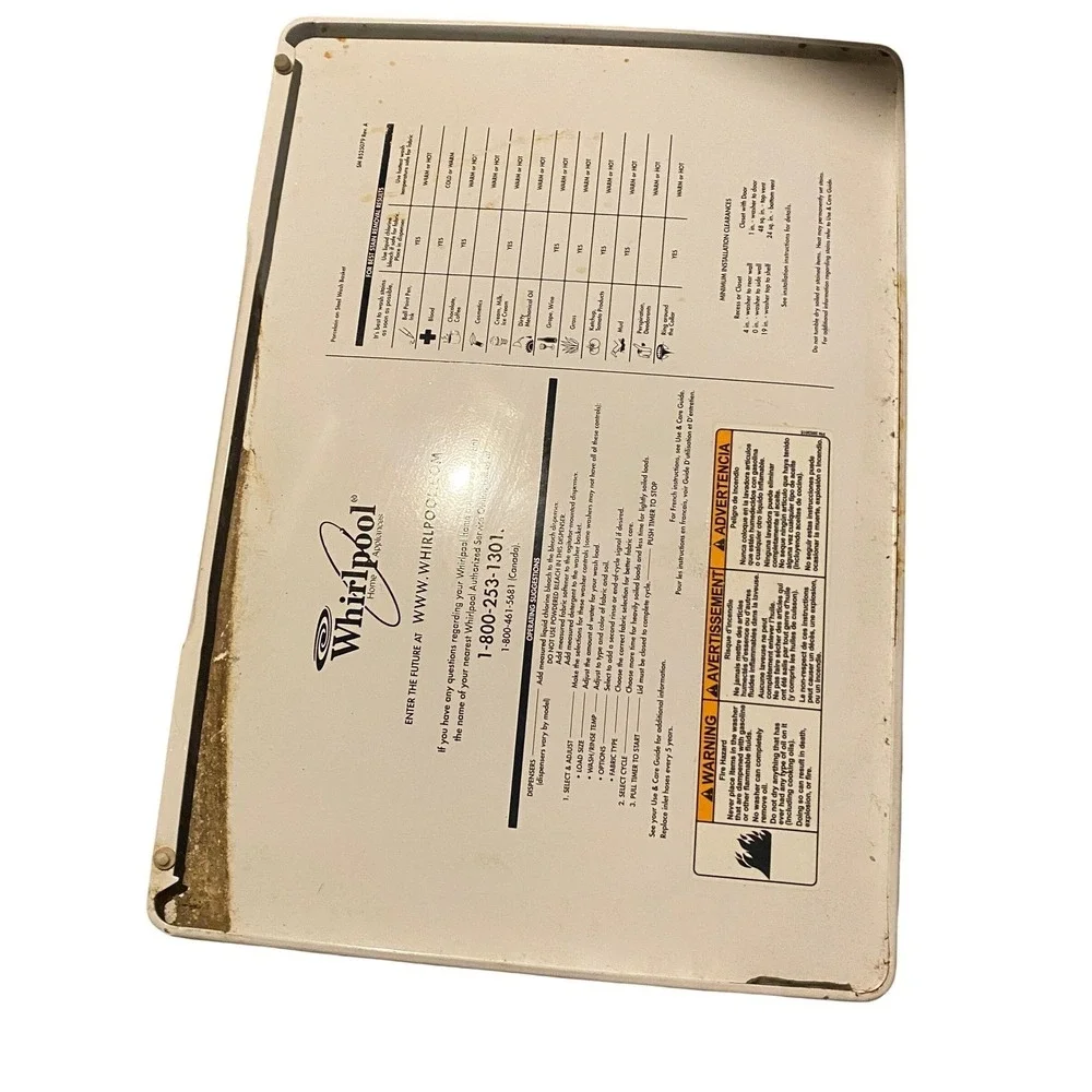OEM‎ Whirlpool Ultimate Care II Top Load Washer Lid White Replacement OEM